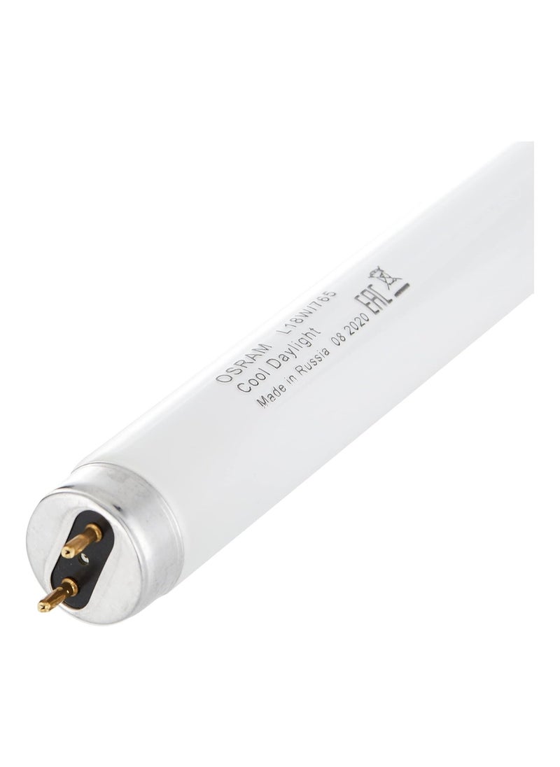 Osram - Osram/ Ledvance Fluorescent Tube Light Basic T8 L 18 Watts 6500k Day Light Otf18W 0.6 m- Pack of 5 - Image 1