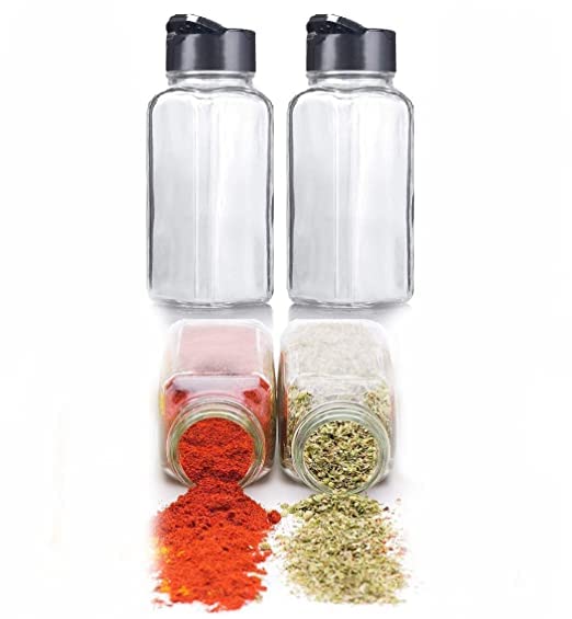 NOBILEA Glass Oil Dispenser 500 ml Set of 2 120 ml Spice Jar Set of 2 Olive Oil Vinegar Storage Oil Bottle Pack of 4 Clear - Image 4