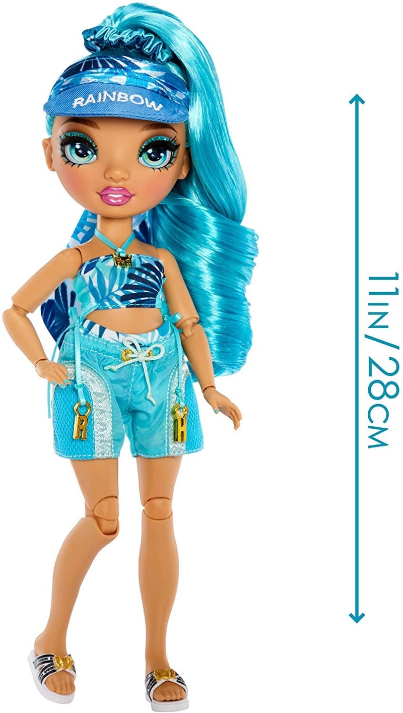 Rainbow High Pacific Coast Hali Capri (Blue) Fashion Doll with Pool Accessories playset, and Interchangeable Legs. Great Gift for Kids Ages 6-12+ Years, Multicolor - Image 5