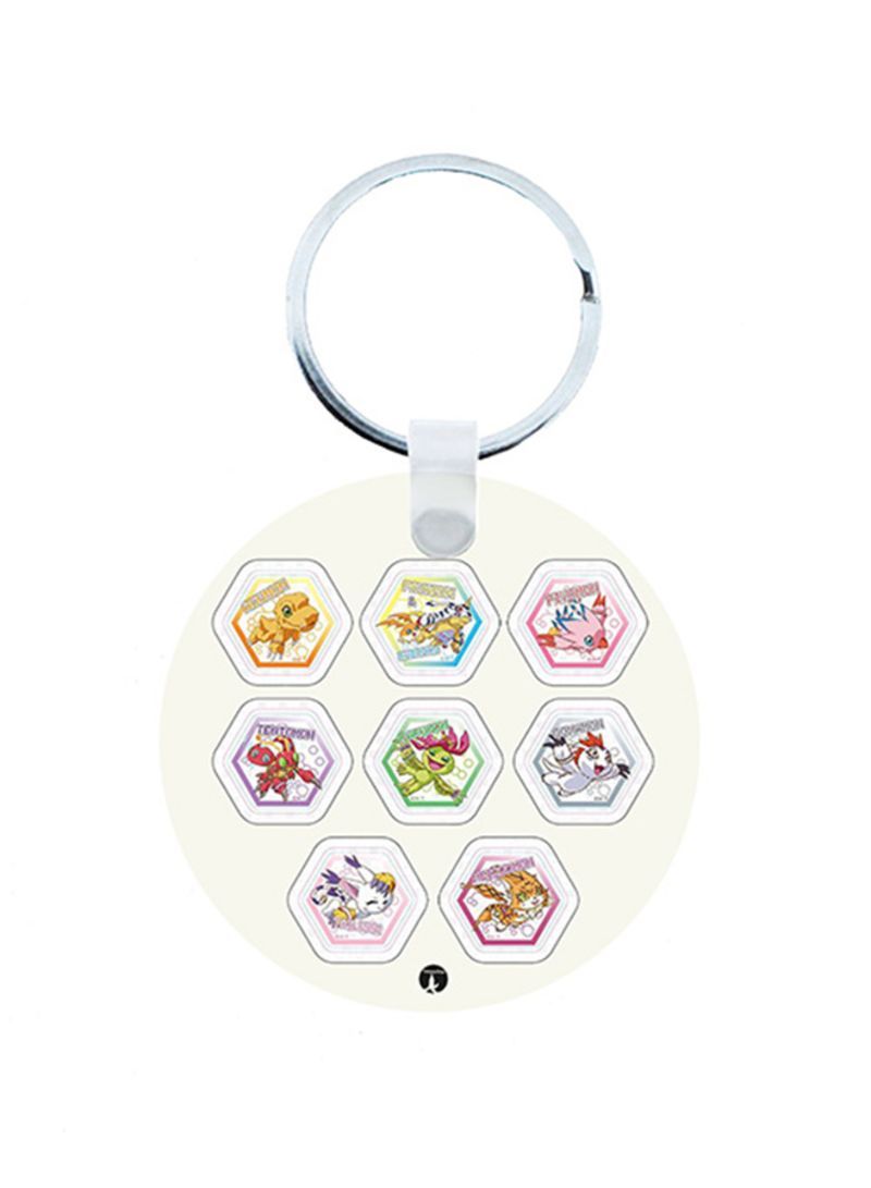 RKN Digimon Anime Wooden Keychain