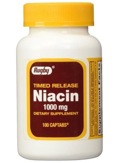RUGBY LABORATORIES Rugby Niacin Timed Release 1000mg Tablets - 3 Pack (3)  - Image 1