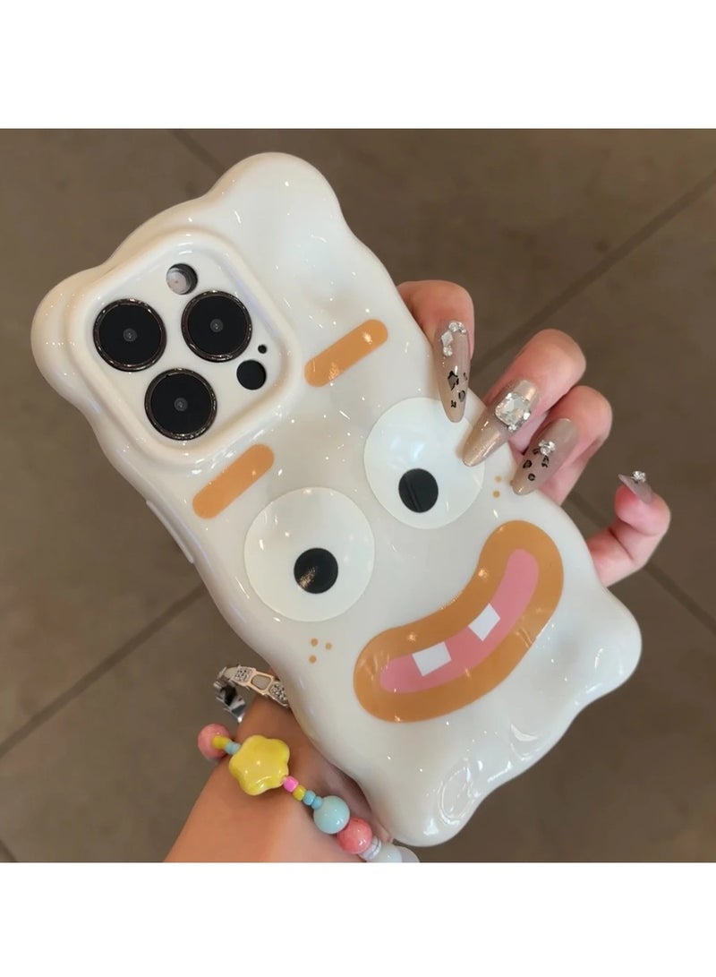 NIBEMINENT Funny And Humorous Emoticons Protective TPU Case Cover For IPhone 15 Pro Max, White