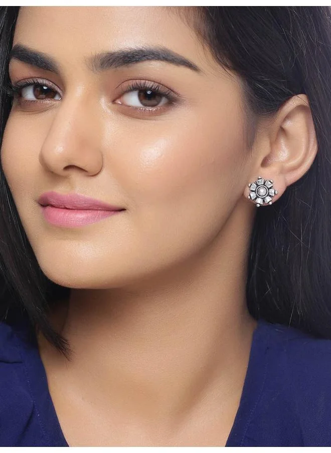 VOYLLA Nayantara Floral Motif Stud Earrings
