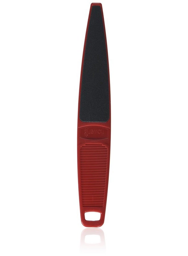 Flowery Original Swedish Clover Red Foot File, Pedicure Foot Scrubber, 60/100 Grit - RED - Image 1