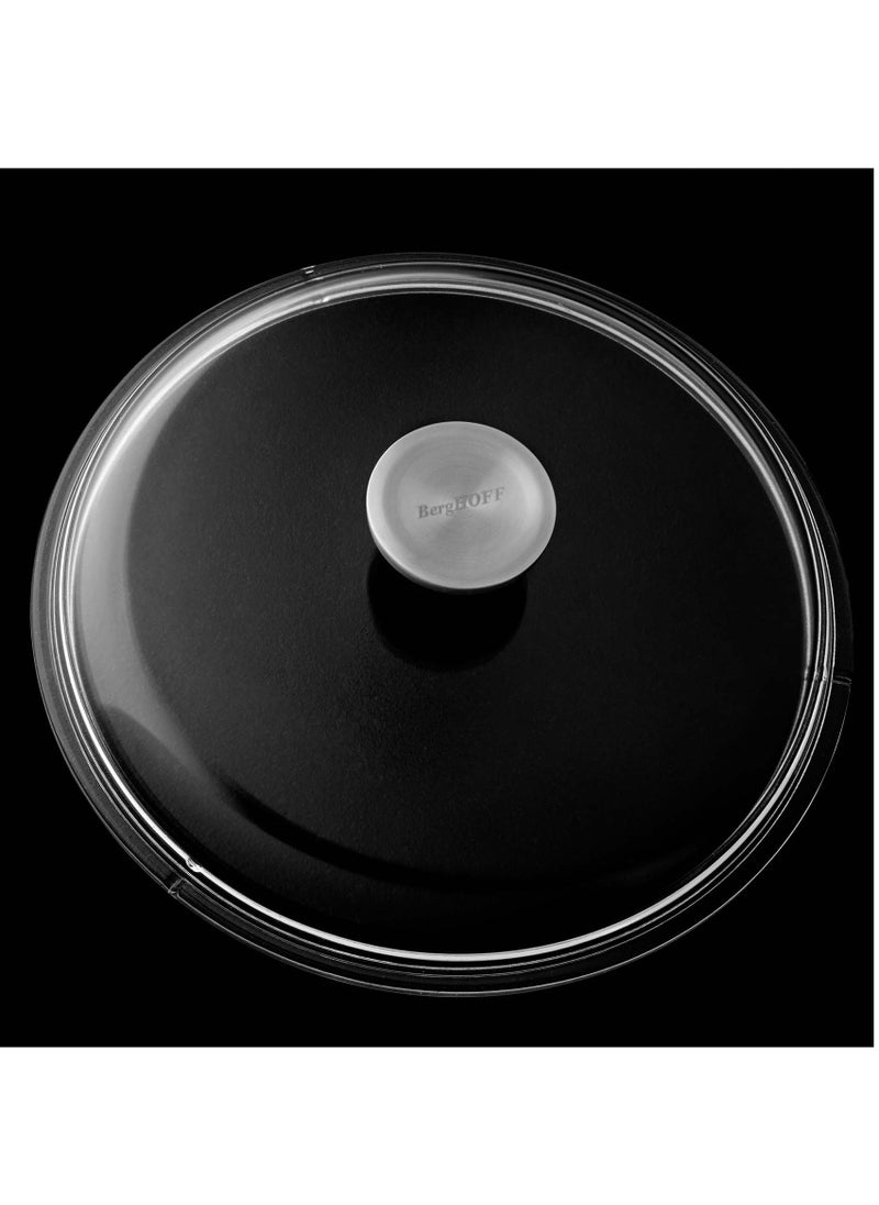 Berghoff Berghoff Gem Aluminium Casserole With Lid Suitable for all hobs, including induction Black/Clear 20centimeter 2.8 ltr  - Image 2