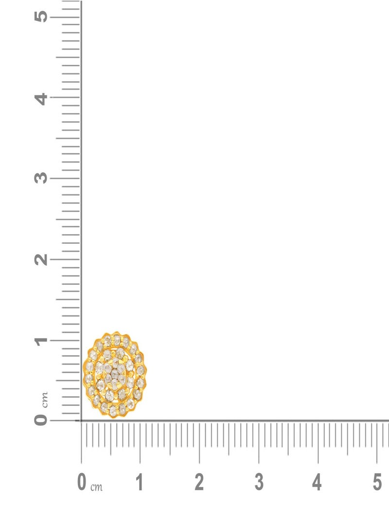 Malabar Gold and Diamonds 22 Carat 916 Purity Yellow Gold Uncut Diamond Earring EGNPRE599ER5Y For Women  - Image 3
