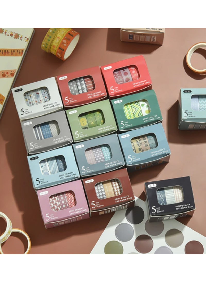 Vox Art Washi Decoration Tape Set of 5 1 cm x 2 m -M1-467  - Image 3