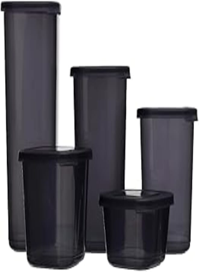 AKSA Aksa Mono Plastic Pantry Set of 5 Pieces - Transparent