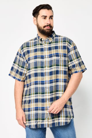 Men Regular Fit Plaid Short Sleeves Casual Shirt, Multicolor - pzsku/Z6030C134F7A61F14F8CBZ/45/1749392405/6fce5f1f-ee6a-4d37-8b59-a73acea36489