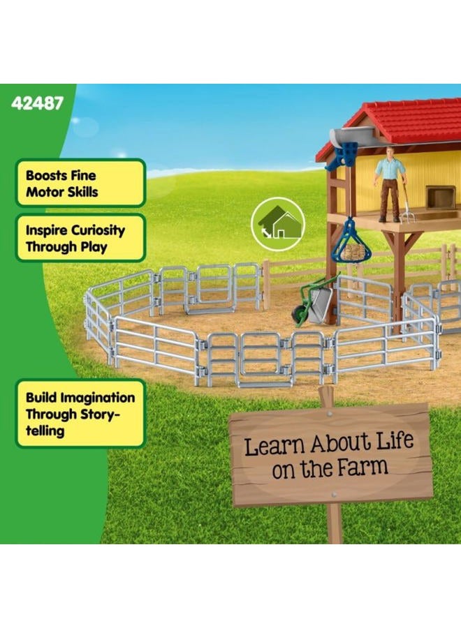 Schleich Farm World, Farm Toy Accessory for Boys and Girls Ages 3-8, Corral Fence with Gate - Image 2