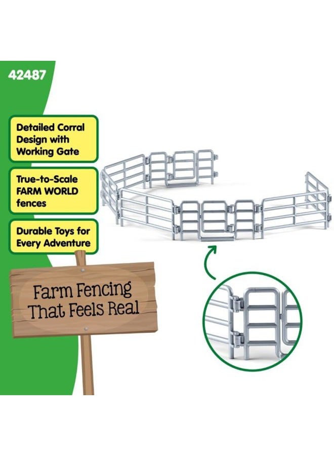 Schleich Farm World, Farm Toy Accessory for Boys and Girls Ages 3-8, Corral Fence with Gate - Image 4