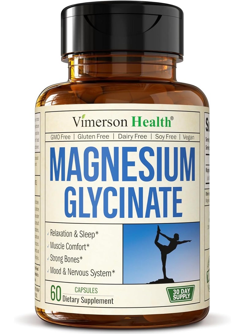 Vimerson Health, Magnesium Glycinate, Dietary Supplement - 60 Capsules - Image 1