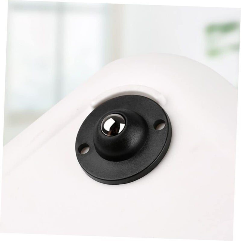 عجلات دوارة من كرات الصلب الدوارة مجموعة لاصقة لصناديق التخزين أسود 4 قطع - Image 4