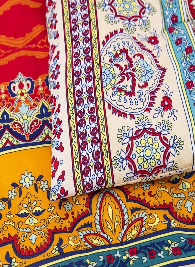 Goodidea Striped Bohemian Comforter Set Queen Size 3 Pieces Boho Hippie Geometric Bedding Set Soft Breathable Reversible Microfiber Boho Comforter with 2 Pillowcases(20"x26") - Image 5