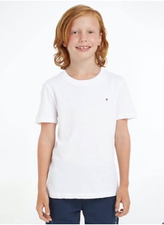 TOMMY HILFIGER Boys' Essential Organic Cotton T-Shirt, White  - Image 2