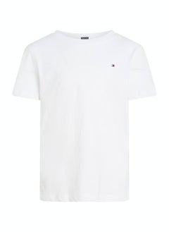 TOMMY HILFIGER Boys' Essential Organic Cotton T-Shirt, White  - Image 3