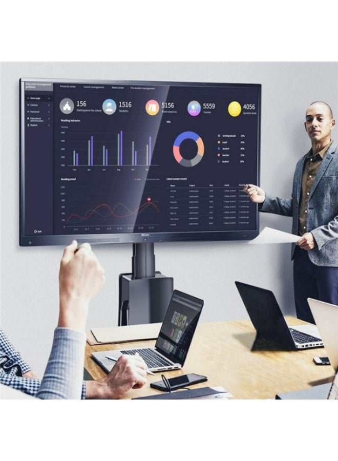 NB ERGONOMIC Motorized TV Floor Stand  for 55–85 Inch TVs Up to 45.5 kg, Height Adjustable 1200–1500 mm, VESA Mount 600×400 mm, Mobile TV Stand with Casters, Black | G85 - Image 2