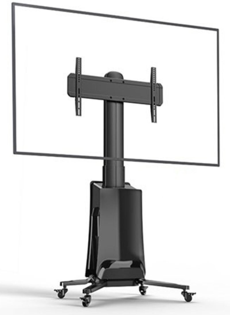 NB ERGONOMIC Motorized TV Floor Stand  for 55–85 Inch TVs Up to 45.5 kg, Height Adjustable 1200–1500 mm, VESA Mount 600×400 mm, Mobile TV Stand with Casters, Black | G85 - Image 1