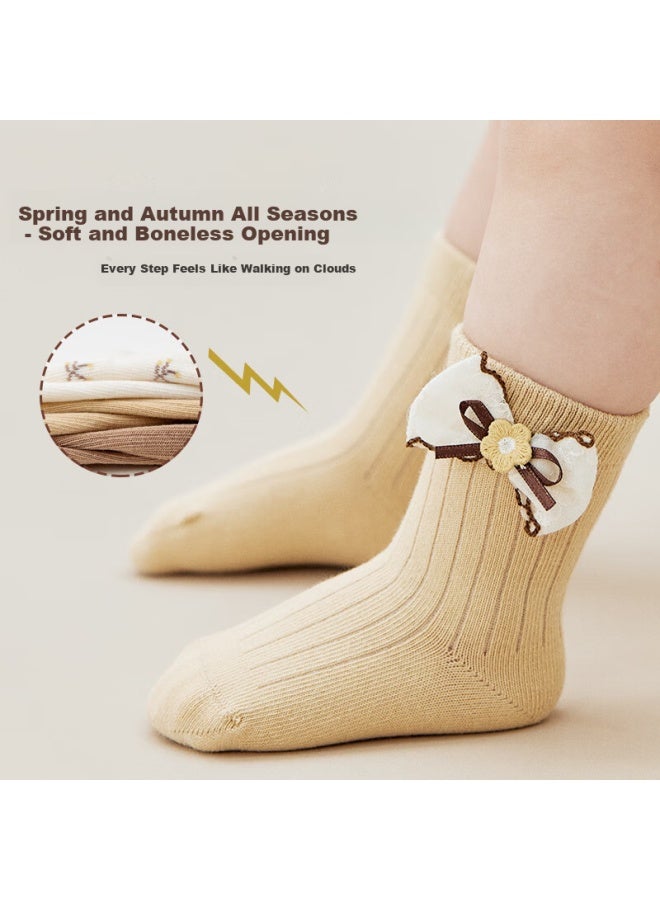Barbie Baby Socks Cotton Floor Socks Seamless Short Socks For Newborns 1-3 Years Old Mid-calf Socks For Spring Autumn Winter Girls - Image 3