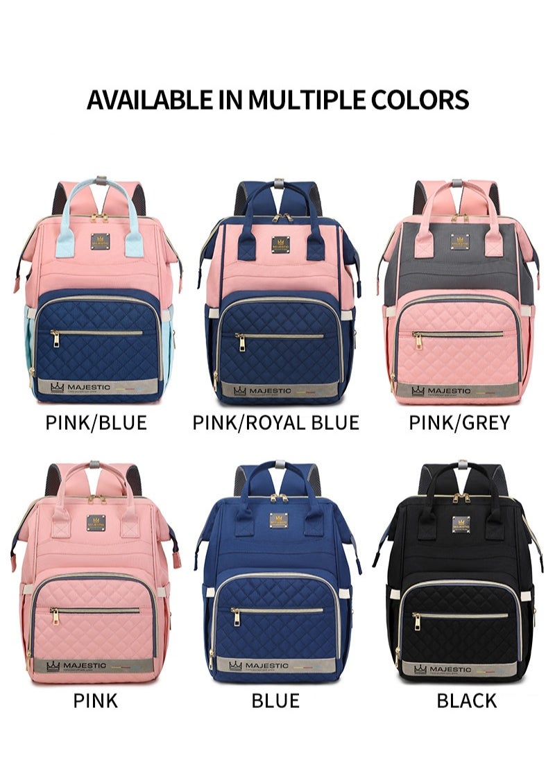 Majestic 139 Baby Maternity Diaper Waterproof Multifunctional large capacity backpack bag with USB Charging output - Black  - Image 3