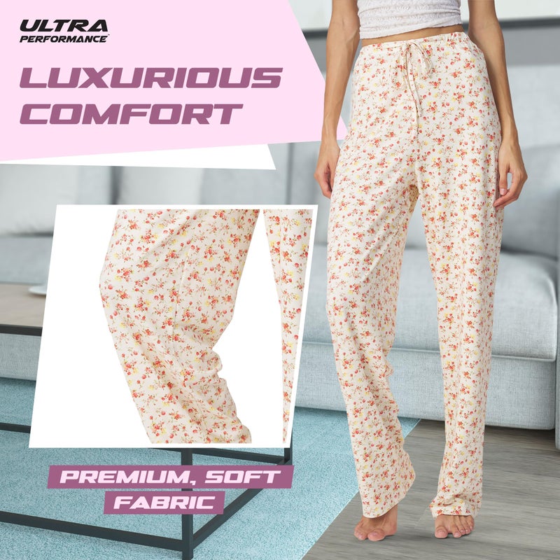 Ultra Performance Womens Pajama PJ Pants 3 Pack Lounge Bottoms Pajamas for Women (Avail in Plus Sizes) - Image 4