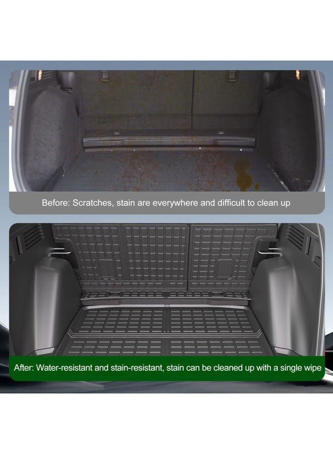 xipoqix Cargo Liner Backrest Mat Compatible with 2017-2022 Honda CRV Rear Cargo Mat Back Seat Protector Replacement for 2017-2021 2022 Honda CR-V Accessories(Rear Trunk Mat+Backrest Mat) - Image 3
