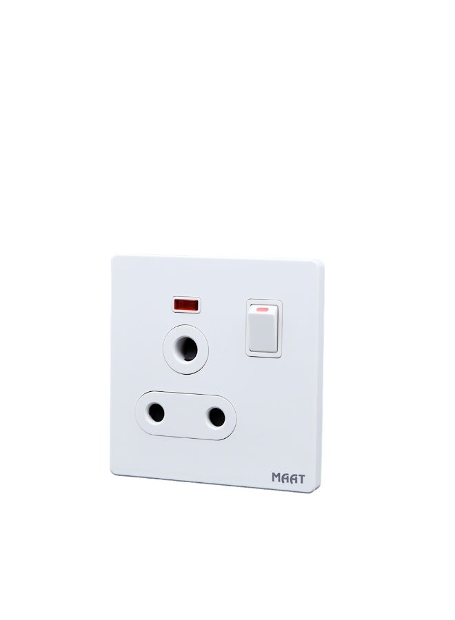 MAAT Single Switched Socket with Indicator 