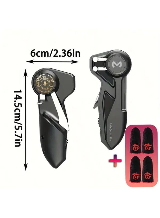 بدون بطارية 2 زوج أسود جهاز تحكم للألعاب بستة أزرار لآيباد ببج حساسية عالية - Image 3