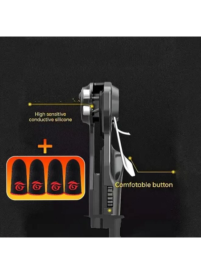بدون بطارية 2 زوج أسود جهاز تحكم للألعاب بستة أزرار لآيباد ببج حساسية عالية - Image 5