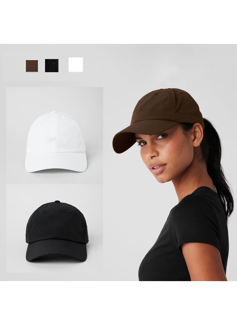Alo Baseball Cap Sun Protection Casual Fashion Printed Dark brown