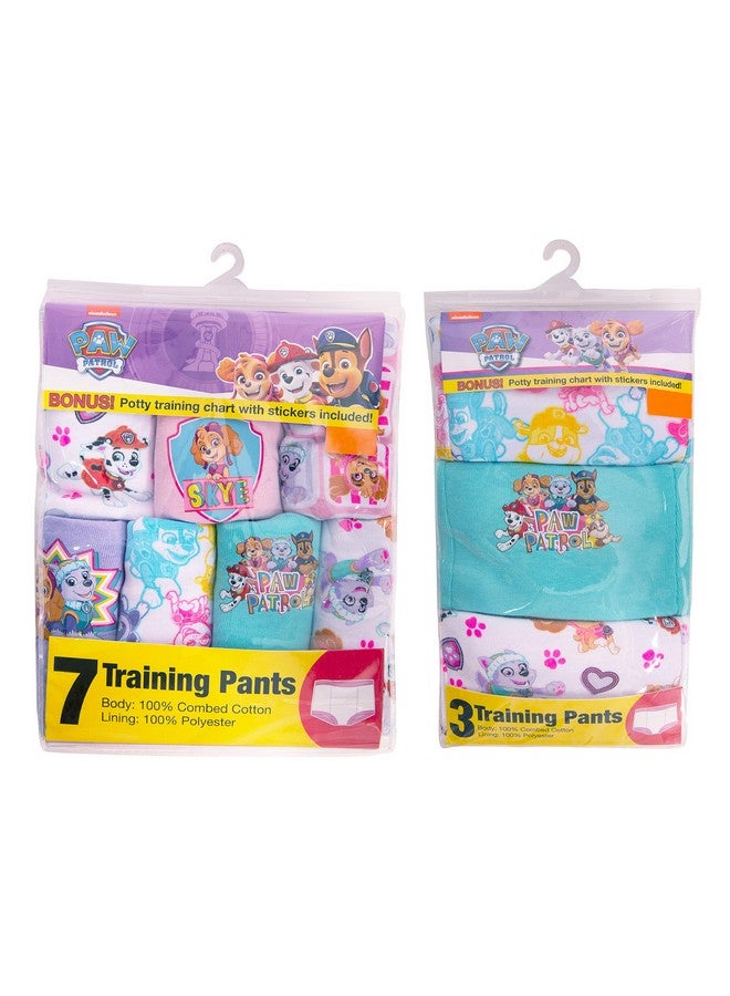 Paw Patrol Girls Toddler Potty Training Pants With Chase, Skye & More With Success Chart & Stickers Size 18, 2T, 3T, 4T, 10-Pack, 3T - Image 3