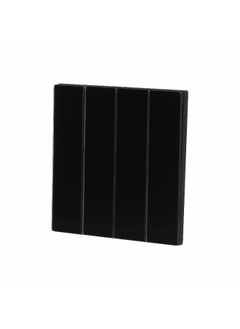 Donmarco 4 Gang 1 Way Switch – Ultra Thin Glass, Modern & Durable, Fire-Resistant Electric Switch, 15-Year Warranty, Wall Switch for Home and Office (Matt Black)  - Image 2