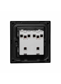 Donmarco 4 Gang 1 Way Switch – Ultra Thin Glass, Modern & Durable, Fire-Resistant Electric Switch, 15-Year Warranty, Wall Switch for Home and Office (Matt Black)  - Image 3