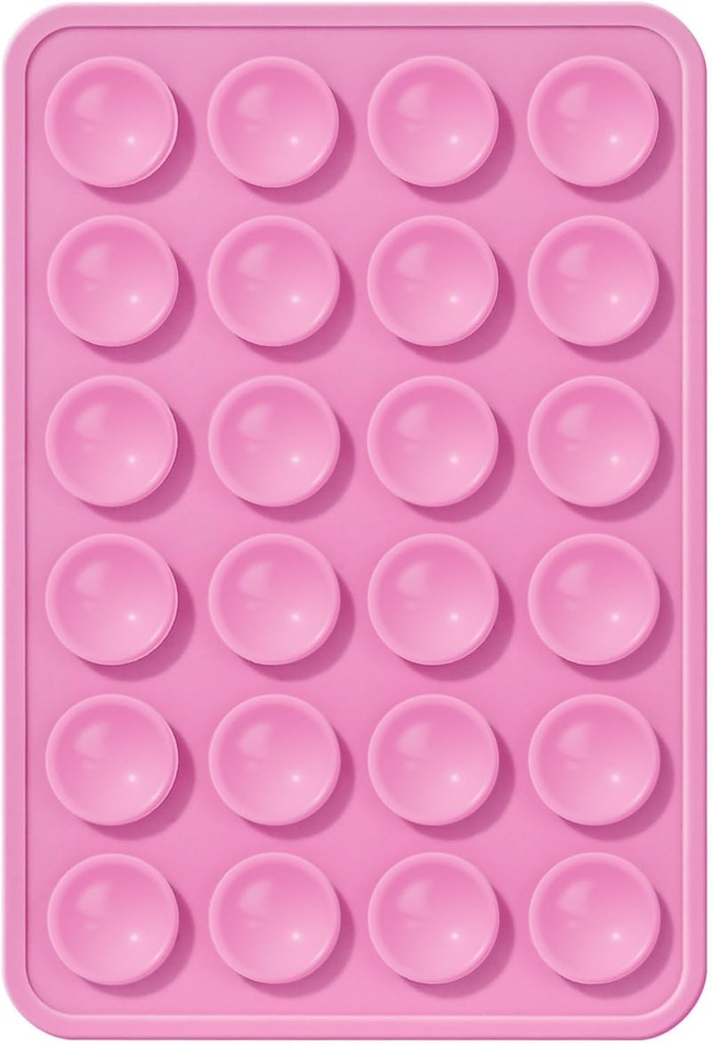 INEFABLE حافظة هاتف شفط، ملصق شفط للهاتف، حافظة هاتف شفط سيليكون لملحقات الهاتف المحمولة بدون استخدام اليدين، ملحق فيديو للهاتف (وردي - عبوة من 1) - Image 1