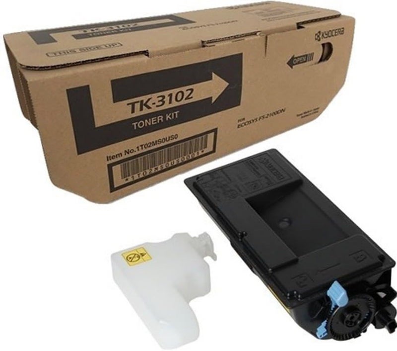 KYOCERA خرطوشة حبر KYOCERA 1T02MS0US0 طراز TK3102 للاستخدام مع طابعات ECOSYS M3040idn و ECOSYS M3540idn و FS2100DN بالأبيض والأسود حتى 12500 صفحة باللون الأسود - Image 1