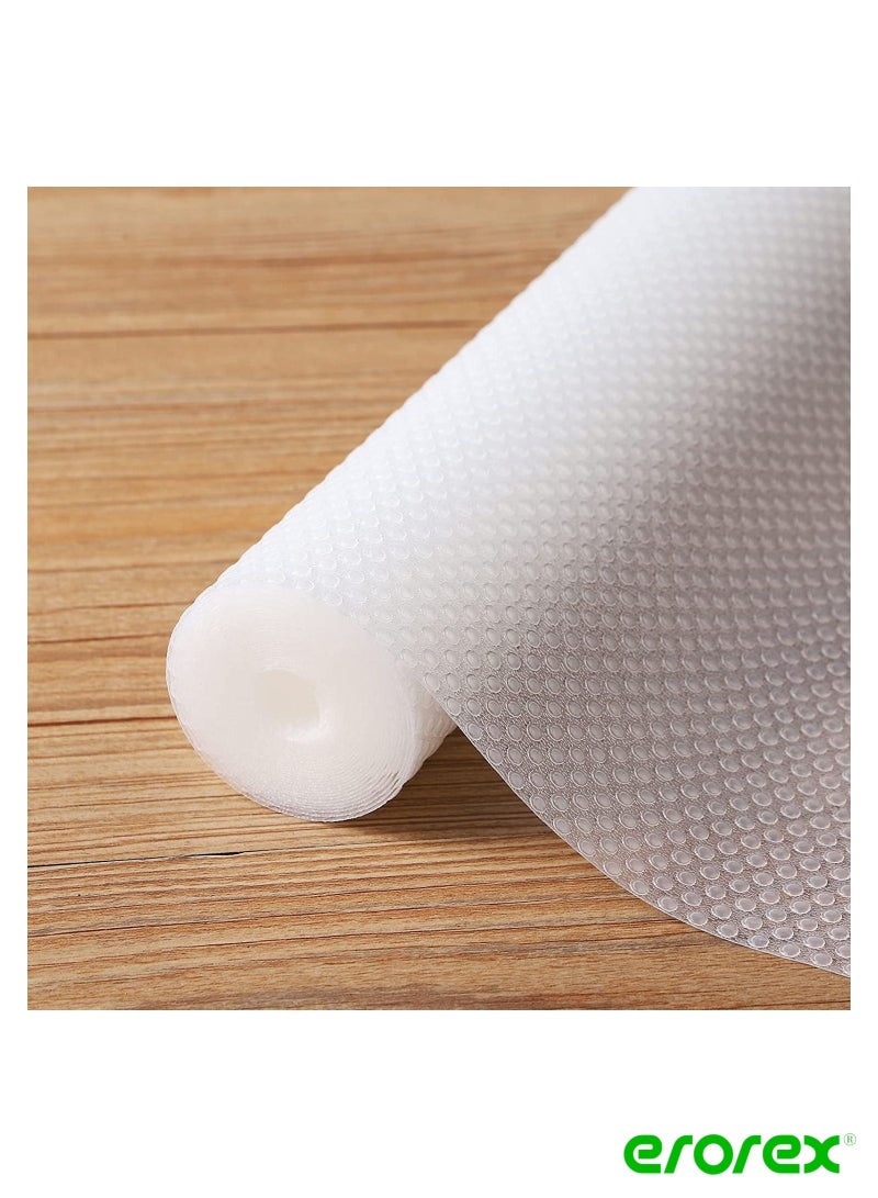 إيروريكس بطانات أرفف إلكون لخزائن المطبخ ، وبطانات خزانة غير لاصقة ، وبطانة خزانة سهلة القطع ومقاومة للماء ، ودرج ، وبطانات تخزين - شفافة ، ورف أحذية 17.71 بوصة × 196 بوصة - Image 1