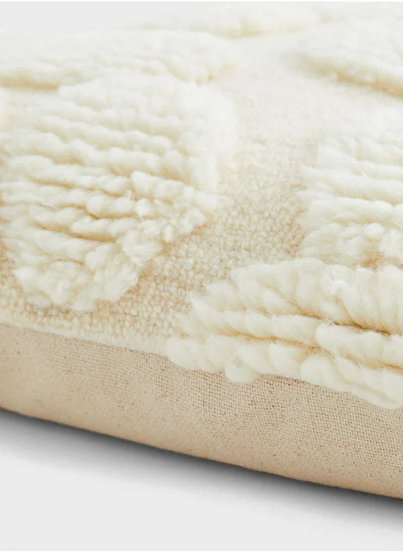 اتش اند ام Tufted Wool-Blend Cushion Cover