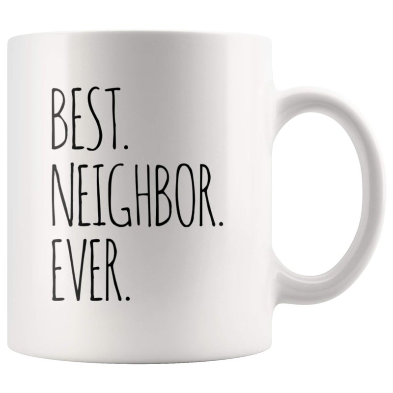 Panvola Best Neighbor Ever Farewell Gifts for Neighbors Moving Away Housewarming Goodbye Welcome Appreciation New Neighborhood Novelty Drinkware Ceramic Mug 11 oz White