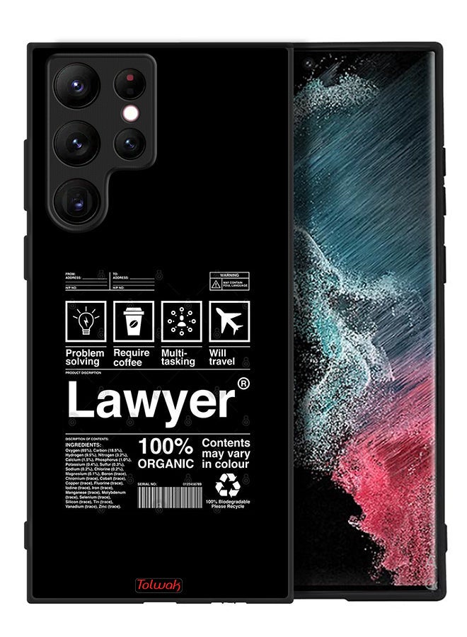 Tolwak Samsung Galaxy S22 Ultra 5G Protective Case Cover Lawyer Sticker - Image 2