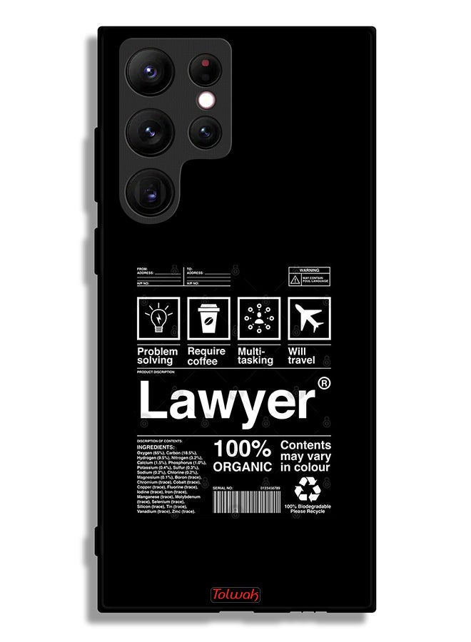Tolwak Samsung Galaxy S22 Ultra 5G Protective Case Cover Lawyer Sticker - Image 3
