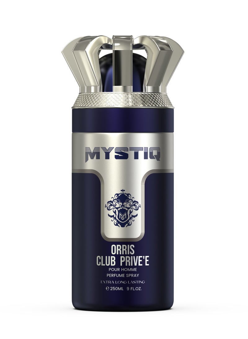 MYSTIQ ORRIS CLUB PRIVEE 250ML BODY PERFUME SPRAY - Image 1