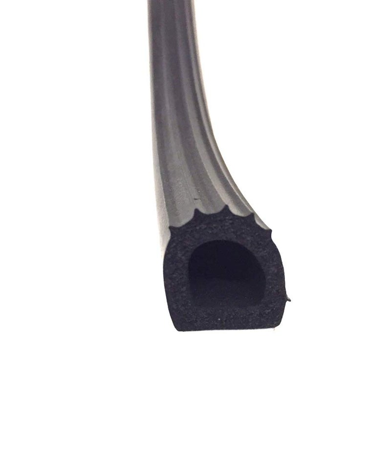 AA A.A 1" Auto RV Marine Self Adhesive Exterior RV Slide Out D Rubber Weather Seal (30 Foot) - Image 1