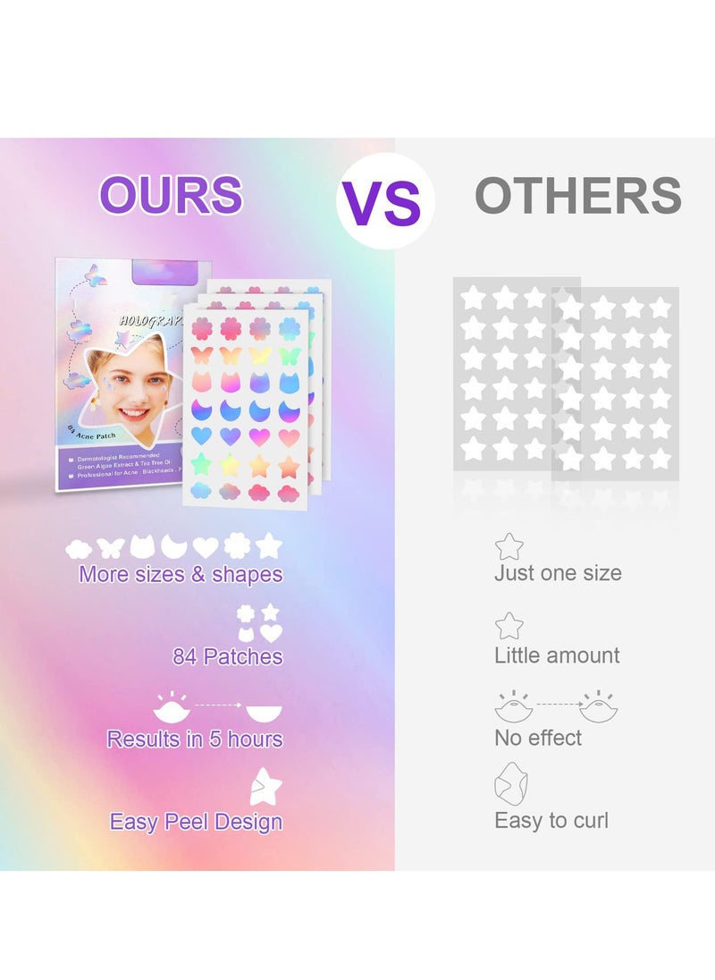 SYOSI - Acne Pimple Patch Invisible Hydrocolloid Acne Patch with Natural Green Algae Extract Tea Tree Oil for Face Acne Reduce Acne Spot Healing Patch Zit Patches for Face - Image 1