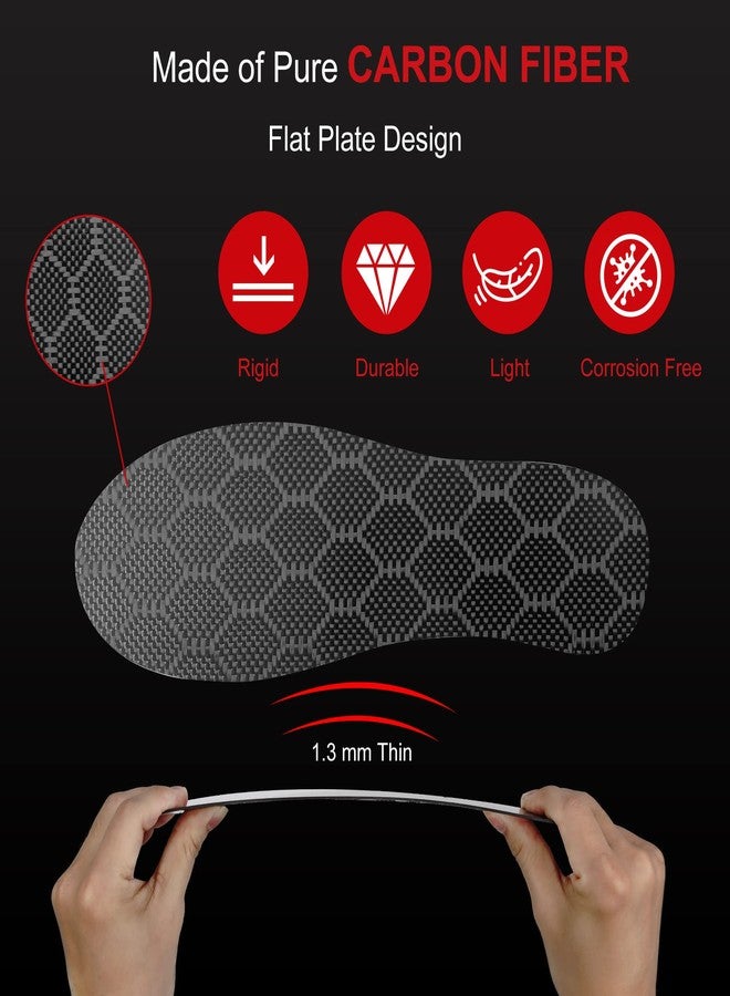UBARONY Carbon Fiber Insole 1 Pair for Men Women, Rigid Shoe Insert for Recovery, Graphite Foot Plate for Arthritis, Hallux Rigidus, Turf Toe, Morton’s, Plantar Fasciitis, Foot Fracture 265mm - Image 5
