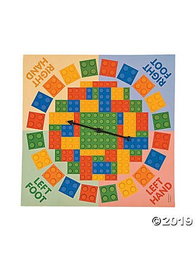 Fun Express Color Blocks Bend Game with Spinner ( 5 ft. x 6 ft pad) Brick Party Game - Image 2