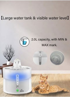 Homey Homey Pet Fountain, Automatic Cat Water Fountain, Cat Water Dispenser, Dog Water Dispenser, Water Dispenser with Smart Pump for Multiple Pets  - Image 5