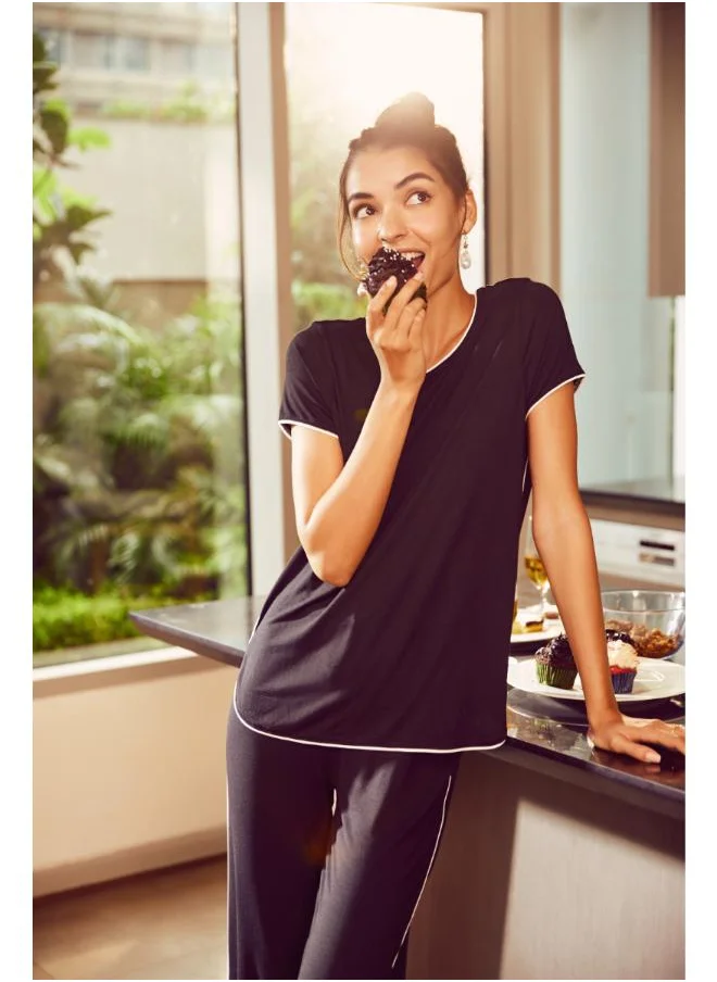 NeceSera Black Piping Top