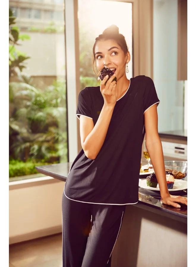 NeceSera Black Piping Top