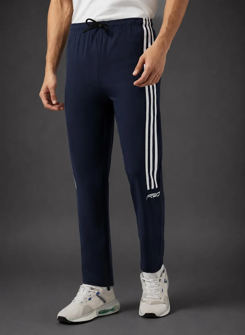 FRWD Yoke Bone Panel Open Hem Drawstring Detail Sweatpants