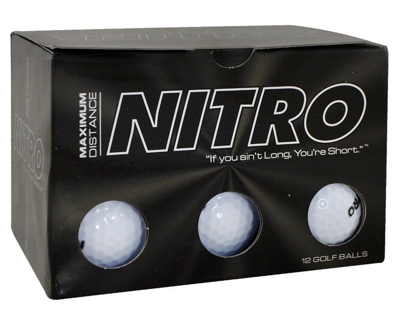 Nitro (12PK) All Levels Maxium Distance Titanium Core 85 Compression High Velocity Spin Control Long Distance Golf Balls USGA Approved-Total of 12-White - Image 4